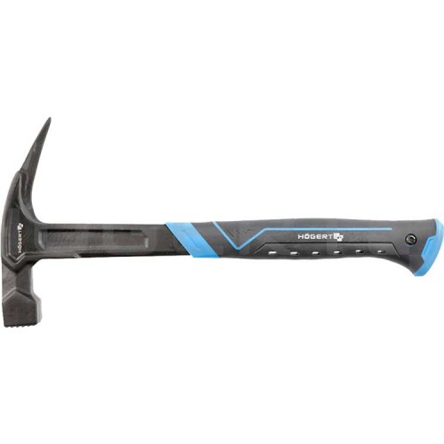 HOEGERT Молоток плотника монолитный, 600 г., с рукояткой из стекловолокна