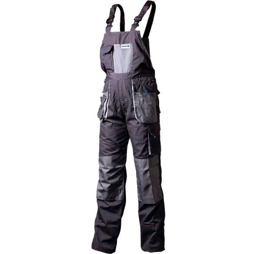 HOEGERT Полукомбинезон рабочий с подтяжками, 10 карманов, вставки для защиты
