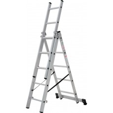 Лестница алюминиевая трёхсекционная 5*3 ступеней NV 1230 артикул 1230305 Новая высота