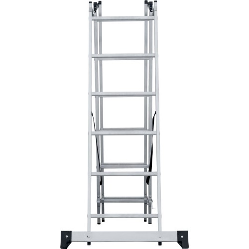 Лестница алюминиевая трёхсекционная 6*3 ступеней NV 1230 артикул 1230306 Новая высота