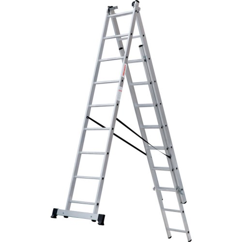 Лестница алюминиевая трёхсекционная 9*3 ступеней NV 1230 артикул 1230309 Новая высота