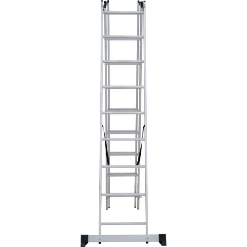 Лестница алюминиевая трёхсекционная 9*3 ступеней NV 1230 артикул 1230309 Новая высота