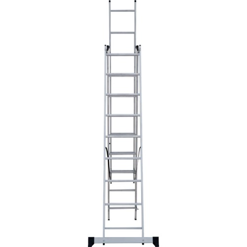 Лестница алюминиевая трёхсекционная 9*3 ступеней NV 1230 артикул 1230309 Новая высота