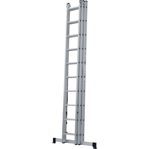 Лестница алюминиевая трёхсекционная 10*3 ступеней NV 1230 артикул 1230310 Новая высота