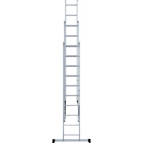 Лестница алюминиевая трёхсекционная 10*3 ступеней NV 1230 артикул 1230310 Новая высота