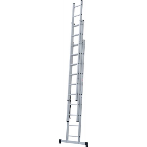 Лестница алюминиевая трёхсекционная 10*3 ступеней NV 1230 артикул 1230310 Новая высота