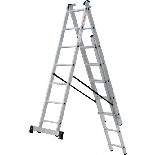 Лестница алюминиевая трёхсекционная 7*3 ступеней NV 2230 артикул 2230307 Новая высота