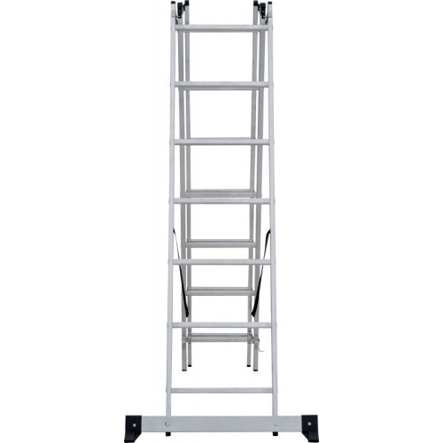 Лестница алюминиевая трёхсекционная 7*3 ступеней NV 2230 артикул 2230307 Новая высота