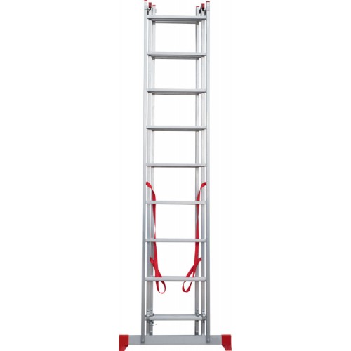 Лестница алюминиевая трёхсекционная 9*3 ступеней NV 2230 артикул 2230309 Новая высота