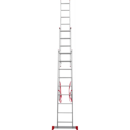 Лестница алюминиевая трёхсекционная 9*3 ступеней NV 2230 артикул 2230309 Новая высота