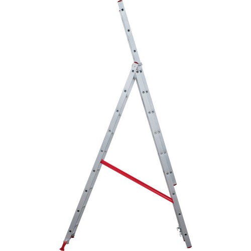 Лестница алюминиевая трёхсекционная 9*3 ступеней NV 2230 артикул 2230309 Новая высота