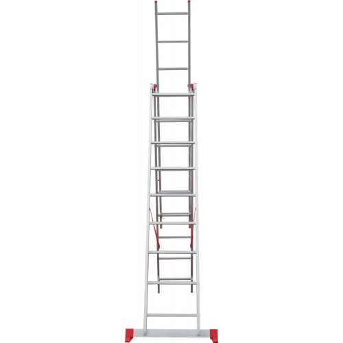 Лестница алюминиевая трёхсекционная 9*3 ступеней NV 2230 артикул 2230309 Новая высота