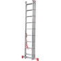 Лестница алюминиевая трёхсекционная 9*3 ступеней NV 2230 артикул 2230309 Новая высота