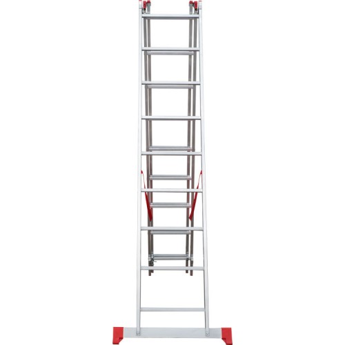 Лестница алюминиевая трёхсекционная 9*3 ступеней NV 2230 артикул 2230309 Новая высота