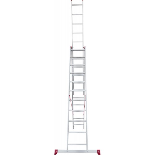 Лестница алюминиевая трёхсекционная 11*3 ступеней NV 2230 артикул 2230311 Новая высота