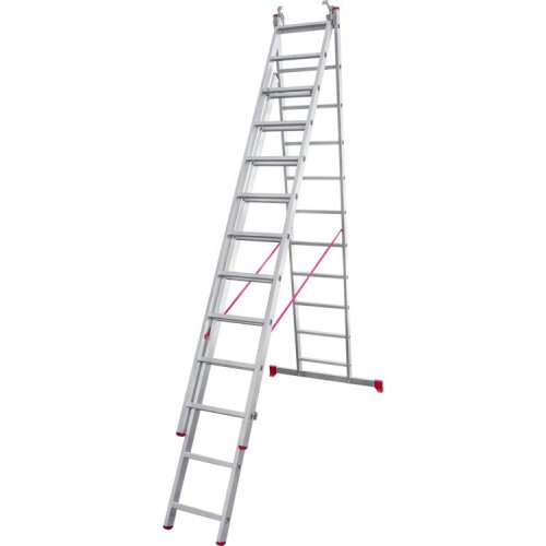 Лестница алюминиевая трёхсекционная 11*3 ступеней NV 2230 артикул 2230311 Новая высота