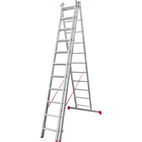 Лестница алюминиевая трёхсекционная 11*3 ступеней NV 2230 артикул 2230311 Новая высота