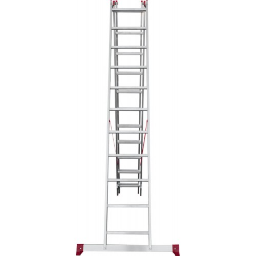 Лестница алюминиевая трёхсекционная 11*3 ступеней NV 2230 артикул 2230311 Новая высота