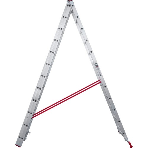 Лестница алюминиевая трёхсекционная 12*3 ступеней NV 2230 артикул 2230312 Новая высота