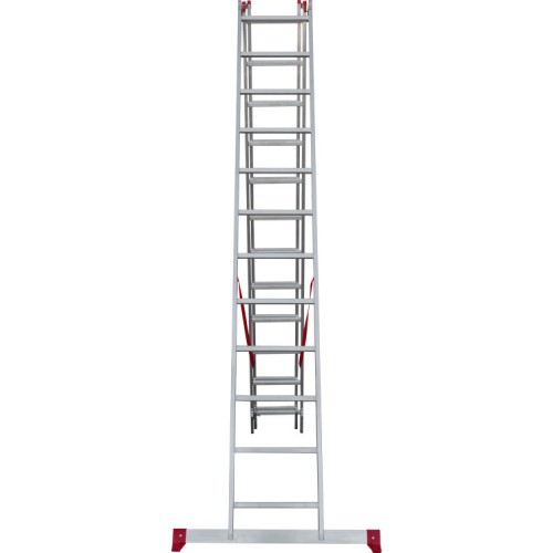 Лестница алюминиевая трёхсекционная 12*3 ступеней NV 2230 артикул 2230312 Новая высота