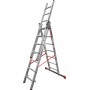 Лестница алюминиевая трёхсекционная профессиональная 7*3 ступеней NV 3230 артикул 3230307 Новая высота