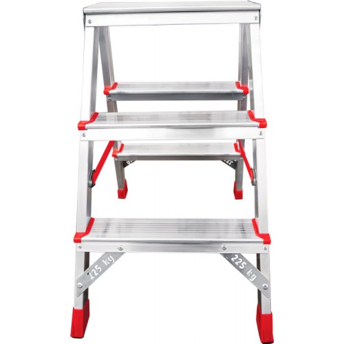 Стремянка алюминиевая двухсторонняя профессиональная 3 ступени NV 3120 артикул 3120203