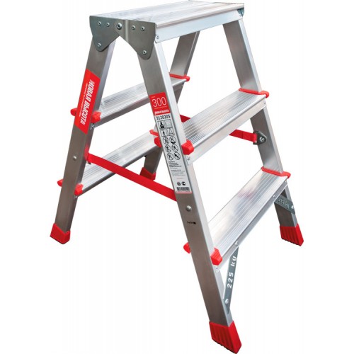 Стремянка алюминиевая двухсторонняя профессиональная 3 ступени NV 3120 артикул 3120203
