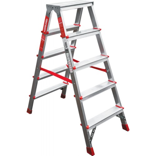 Стремянка алюминиевая двухсторонняя профессиональная 5 ступеней NV 3120 артикул 3120205