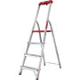 Стремянка алюминиевая 4 ступени с лотком-органайзером профессиональная NV 3150 артикул 3150104