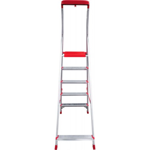 Стремянка алюминиевая 5 ступеней с лотком-органайзером профессиональная NV 3150 артикул 3150105