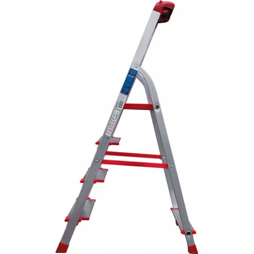 Стремянка алюминиевая с лотком-органайзером индустриальная 4 ступени NV 5150 артикул 5150104