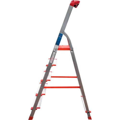 Стремянка алюминиевая с лотком-органайзером индустриальная 5 ступеней NV 5150 артикул 5150105