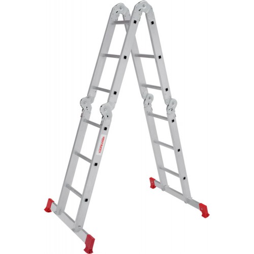 Четырёхсекционная алюминиевая многофункциональная лестница-трансформер NV 2320 артикул 2320403