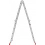Четырёхсекционная алюминиевая многофункциональная лестница трансформер с помостом NV 2330 артикул 2330404