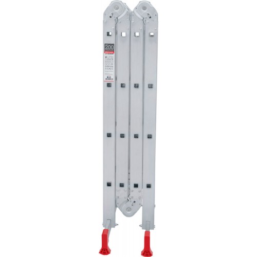 Четырёхсекционная алюминиевая многофункциональная лестница трансформер с помостом NV 2330 артикул 2330404