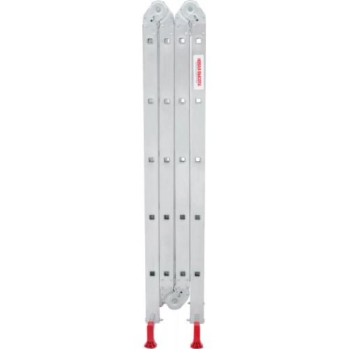 Четырёхсекционная алюминиевая многофункциональная лестница трансформер с помостом NV 2330 артикул 2330405