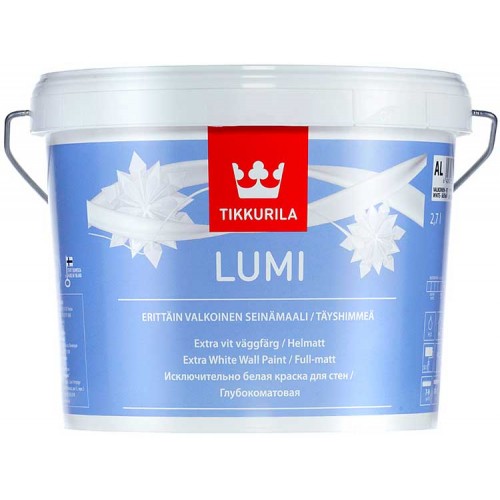 Tikkurila Lumi  - краска для стен и потолков - 9,0л