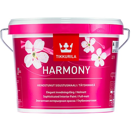 TIKKURILA HARMONY - краска для стен и потолков - 2,7л