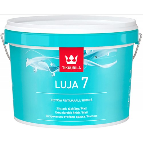 TIKKURILA LUJA 7  - матовая краска для влажных помещений - 9,0л