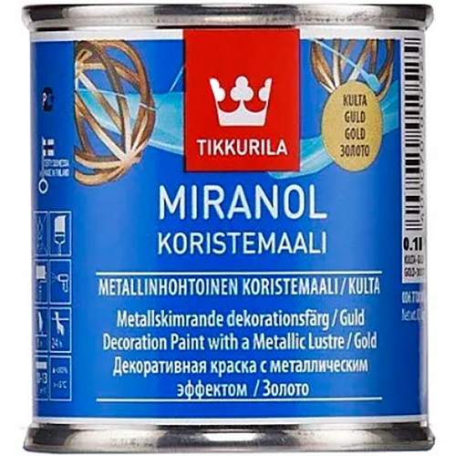 Tikkurila Miranol - декоративная краска, золото- 0,1л