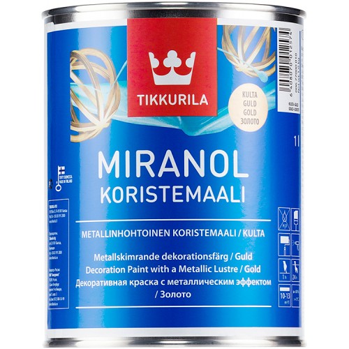 Tikkurila Miranol - декоративная краска, золото- 1,0л