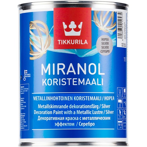 Tikkurila Miranol - декоративная краска, серебро- 1,0л