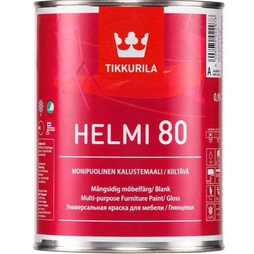 Tikkurila Helmi 80  - акрилатная краска для дерева и металла - 0,9л