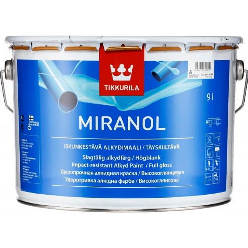 Tikkurila Miranol  - алкидная эмаль для дерева и металла - 9,0л
