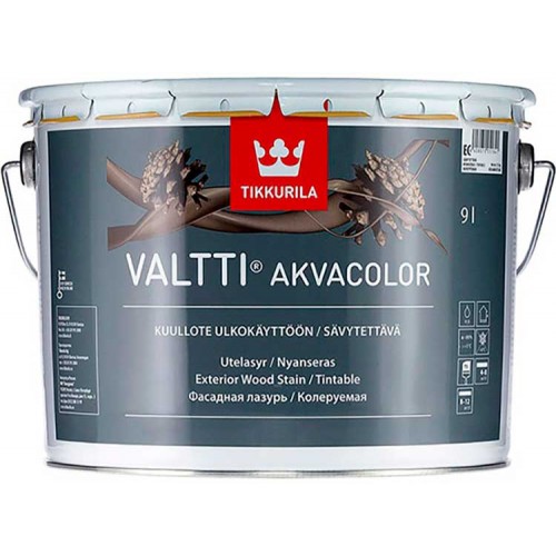 Tikkurila Valtti Akvacolor  - фасадная лазурь для дерева - 9,0л