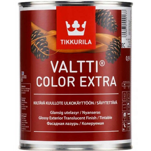 Tikkurila Valtti Color Extra  - лессирующий антисептик для дерева - 0,9л