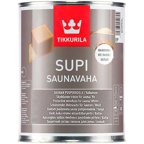 Tikkurila Supi Saunavaha  - защитный воск для дерева, белый - 1,0л