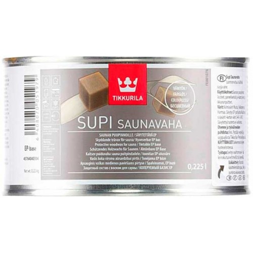 Tikkurila Supi Saunavaha  - защитный воск для дерева, колеруемый - 0.25л