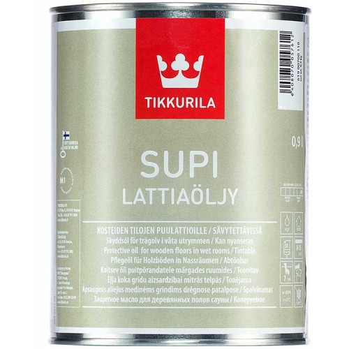 Tikkurila Supi Lattiaolju  - масло для пола для влажных помещений - 0,9л