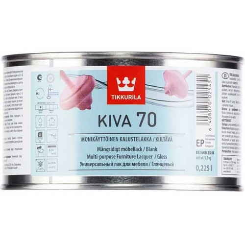 Tikkurila Kiva 70  - глянцевый акрилатный лак для дерева - 0.225л